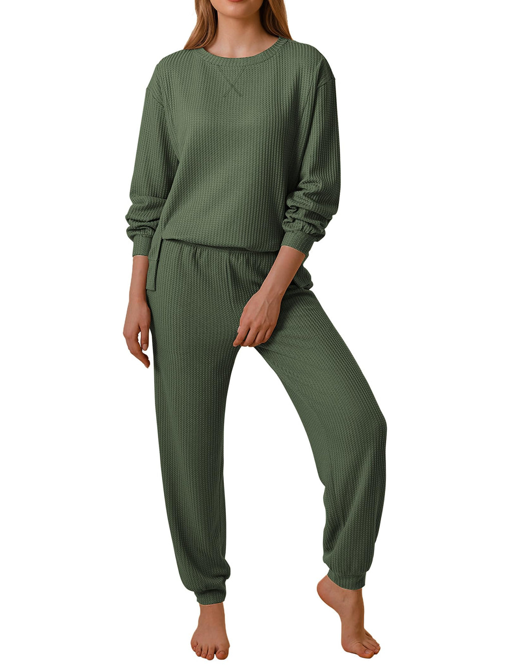 Sable · NW LD-15 — Waffle Knit Lounge Set