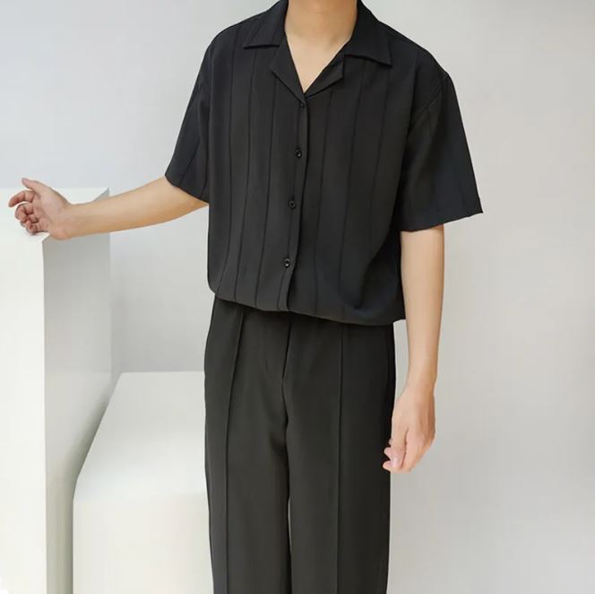 Chapple · NW SH-41 — Loose Short-Sleeve Open-Collar Shirt