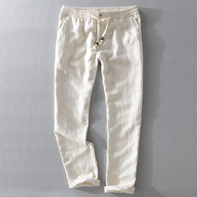 Castle · NW TP-05 — Elastic-Waist Linen Trouser