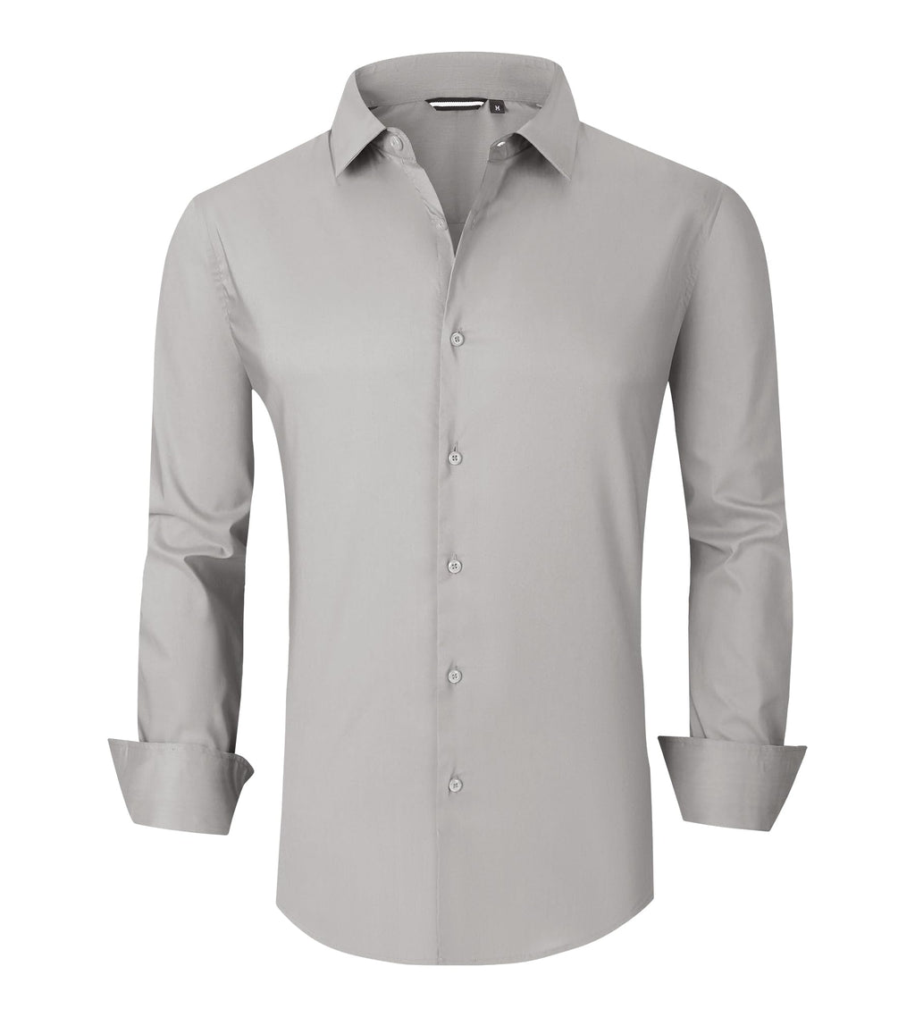 Ash · NW OX-06 — stretch cotton button-down