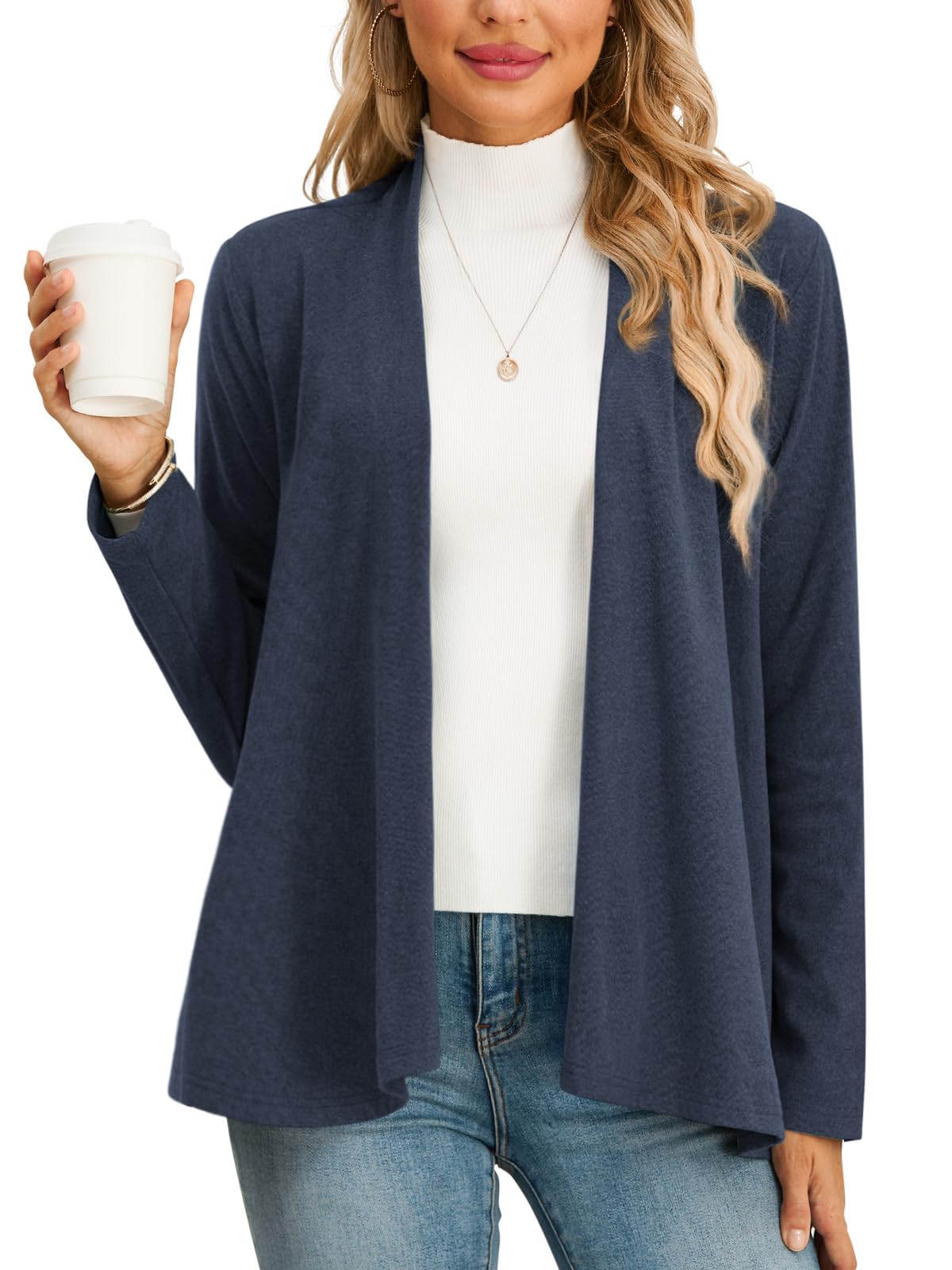 Shadow · NW CD-15 — draped duster cardigan