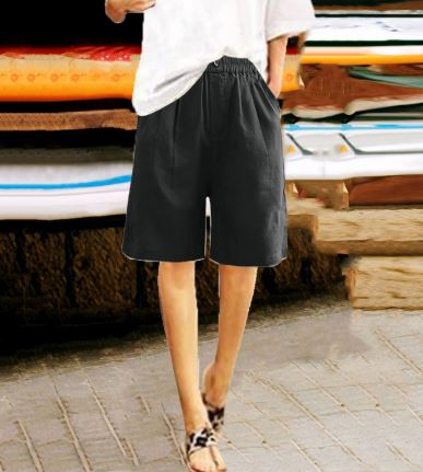 Woodside — Cropped Cotton-Linen Short