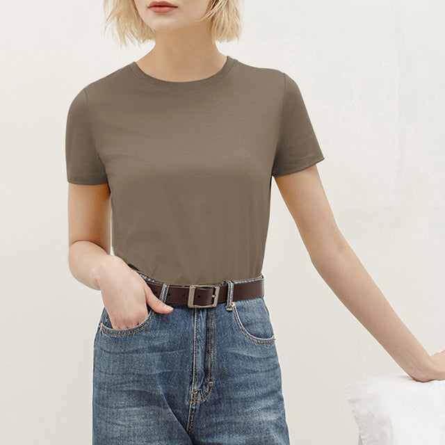 Mara — Cotton Crew-Neck Tee