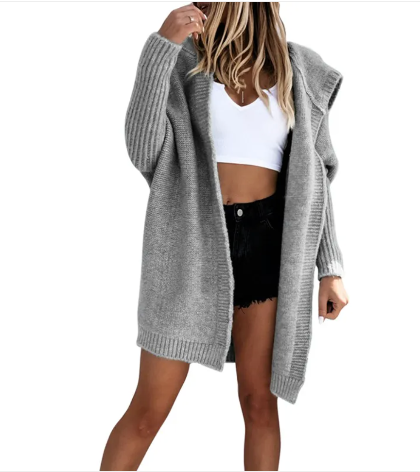 Heath · NW CW-B17 — Relaxed Solid Knit Cardigan