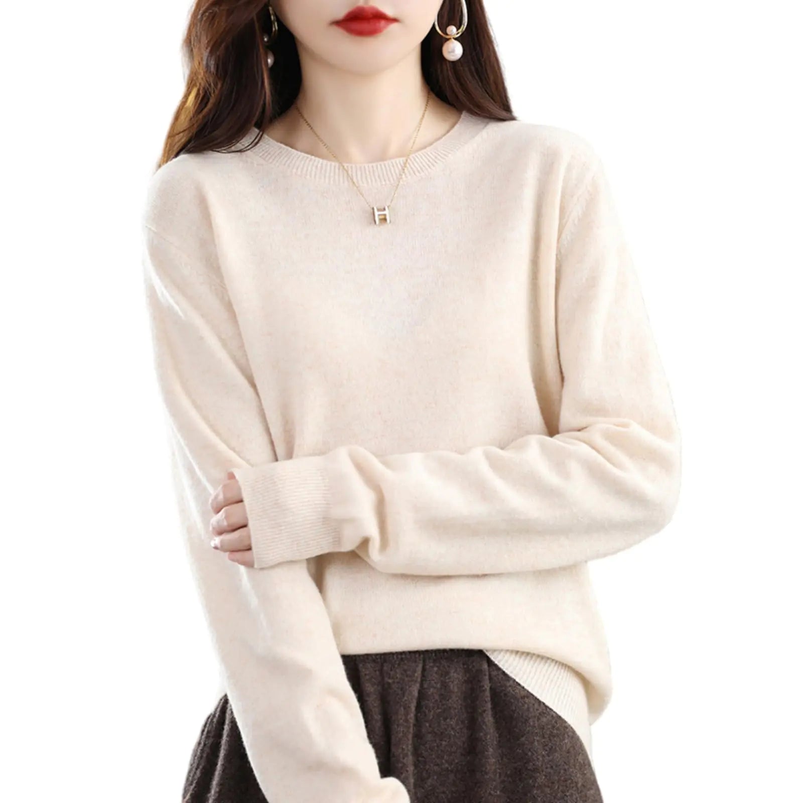 Merino-cashmere crew sweater