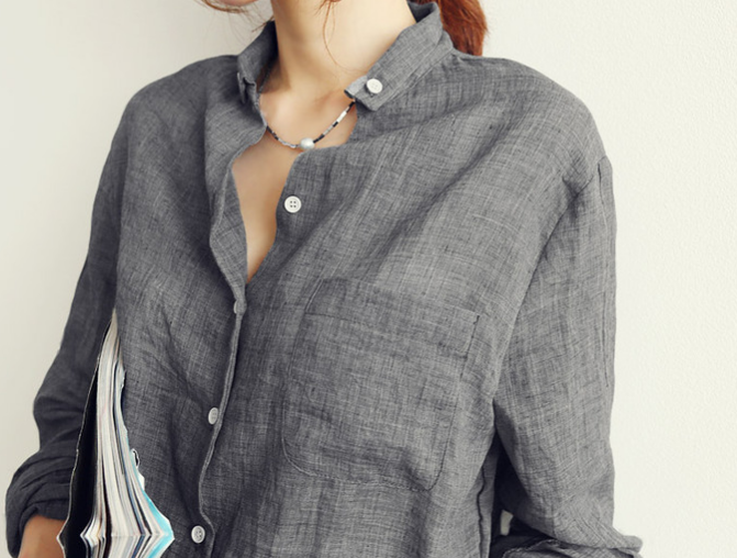 Jamieson · NW SH-38 — Relaxed Cotton-Linen Long-Sleeve Shirt