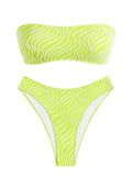 Riviera · NW SW-F13 — ribbed strapless bandeau set