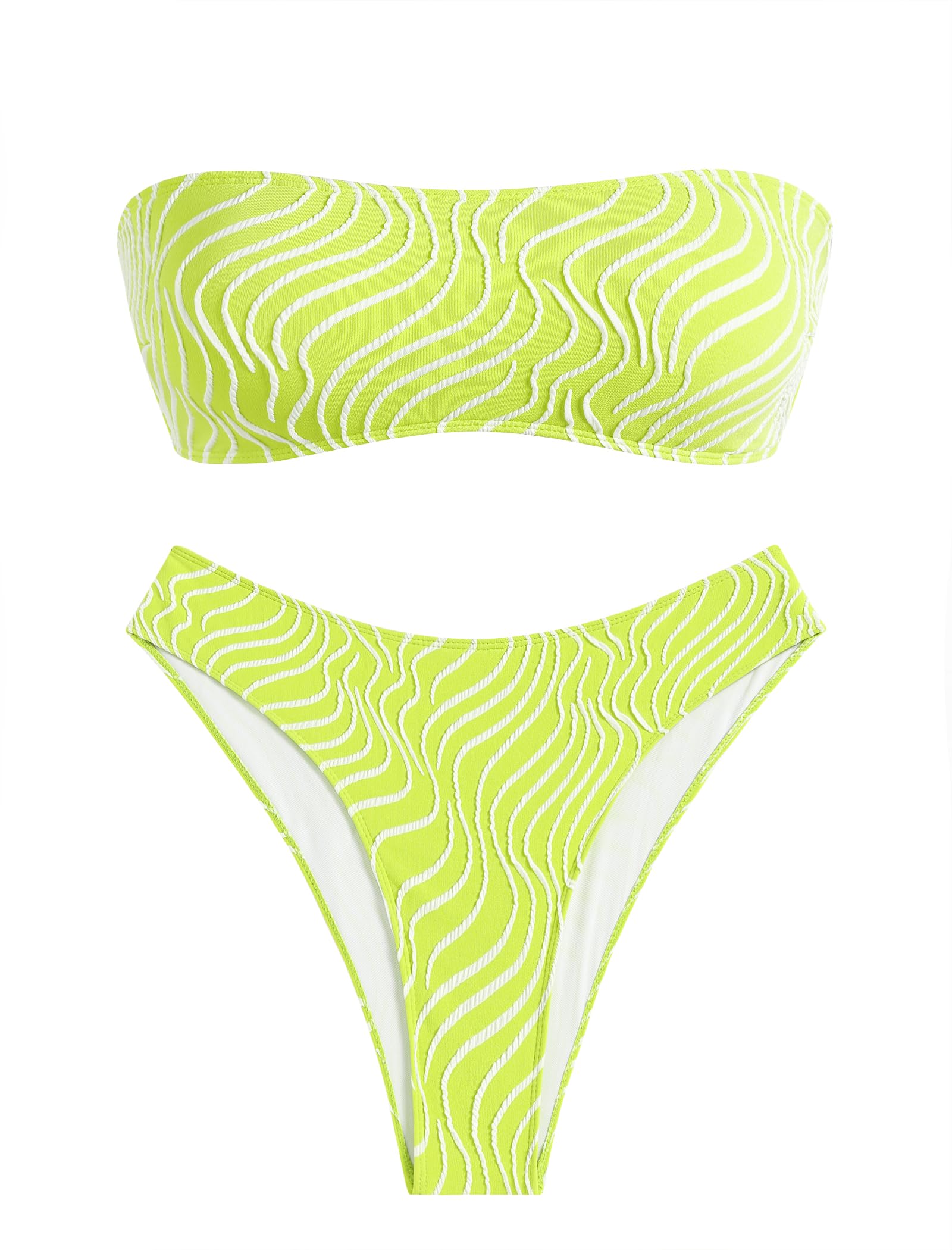 Riviera · NW SW-F13 — ribbed strapless bandeau set