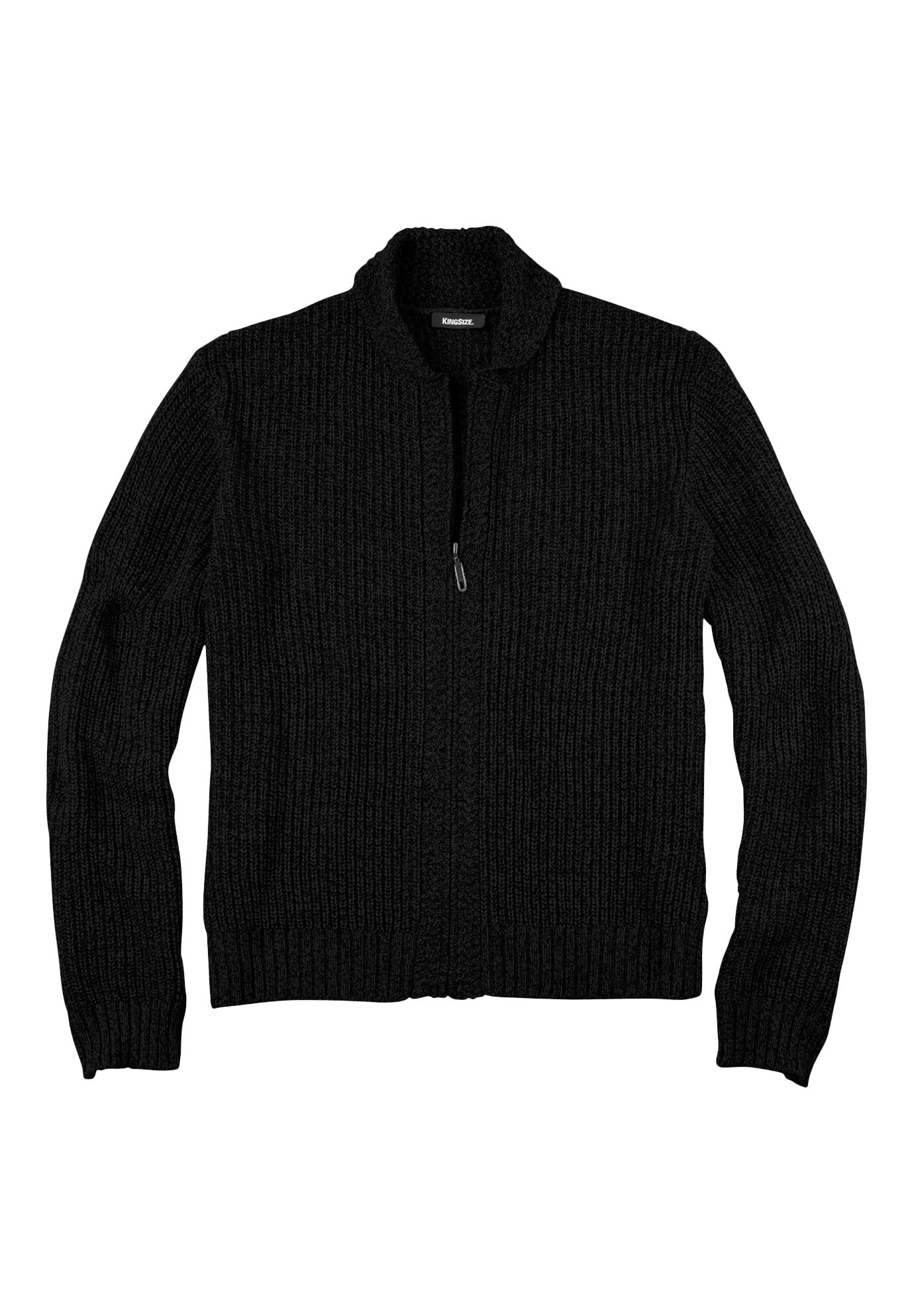 Onyx · NW CD-08 — shaker-knit zip cardigan