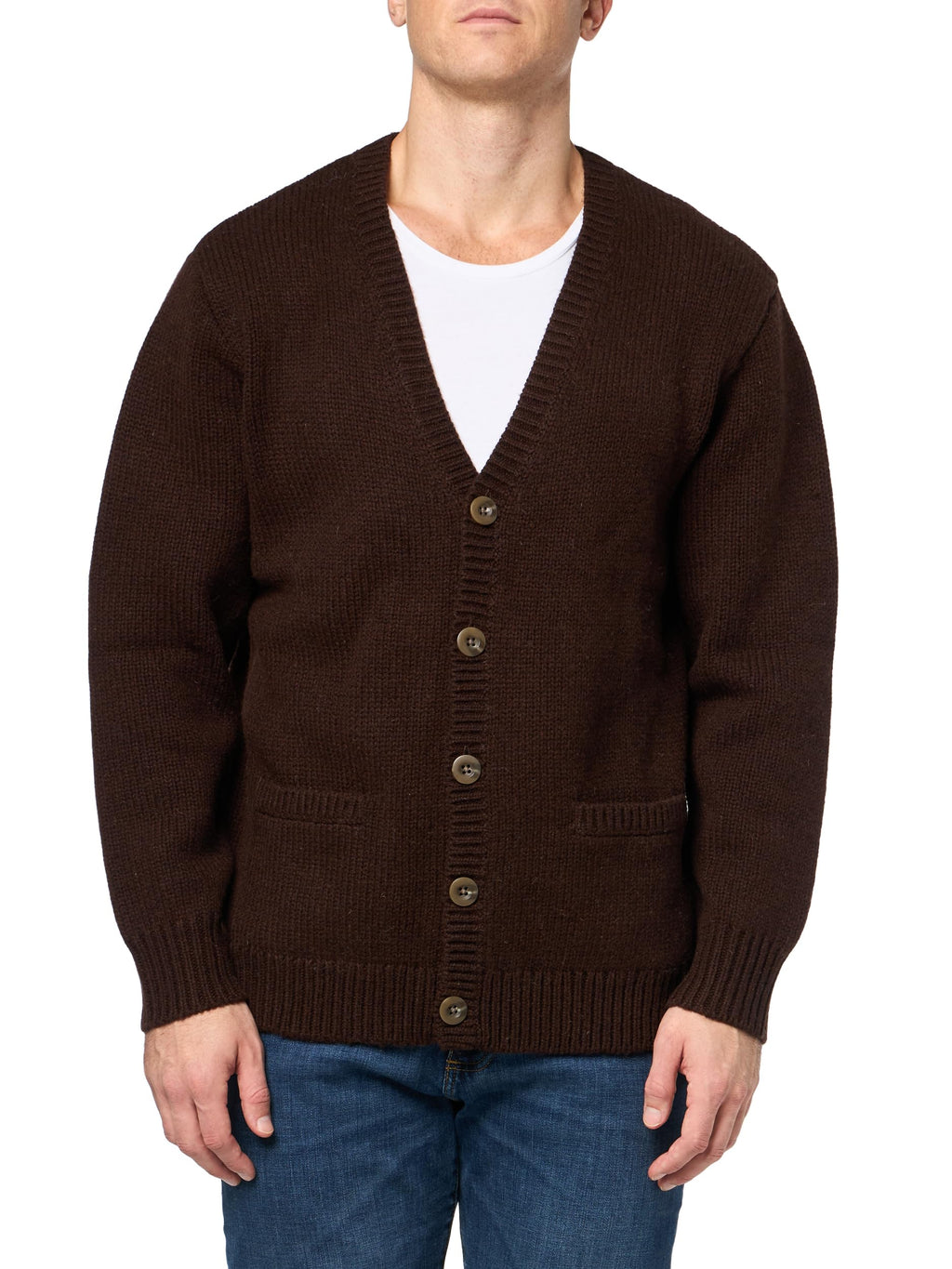 Flint · NW CD-01 — Shetland wool button cardigan