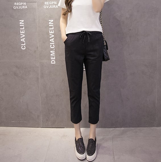 Johanna — High-Waisted Loose Cotton-Blend Trouser