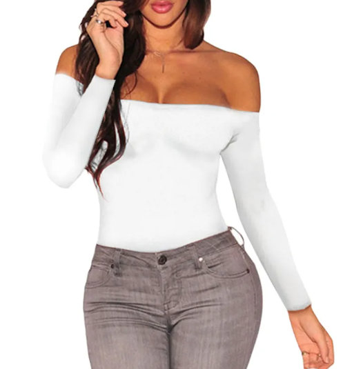 Siren — Off-Shoulder Long-Sleeve Bodysuit