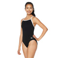 Meridian · NW SW-D06 — solid racer one-piece in black