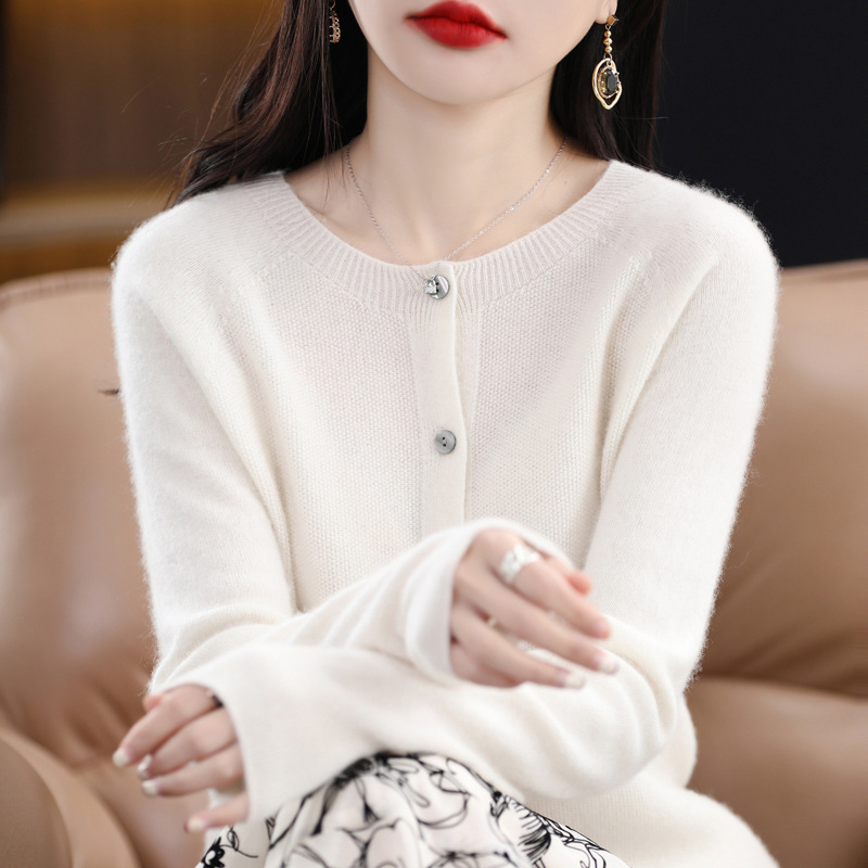 Marble · NW CA-30 — Women's Cashmere Cardigan
