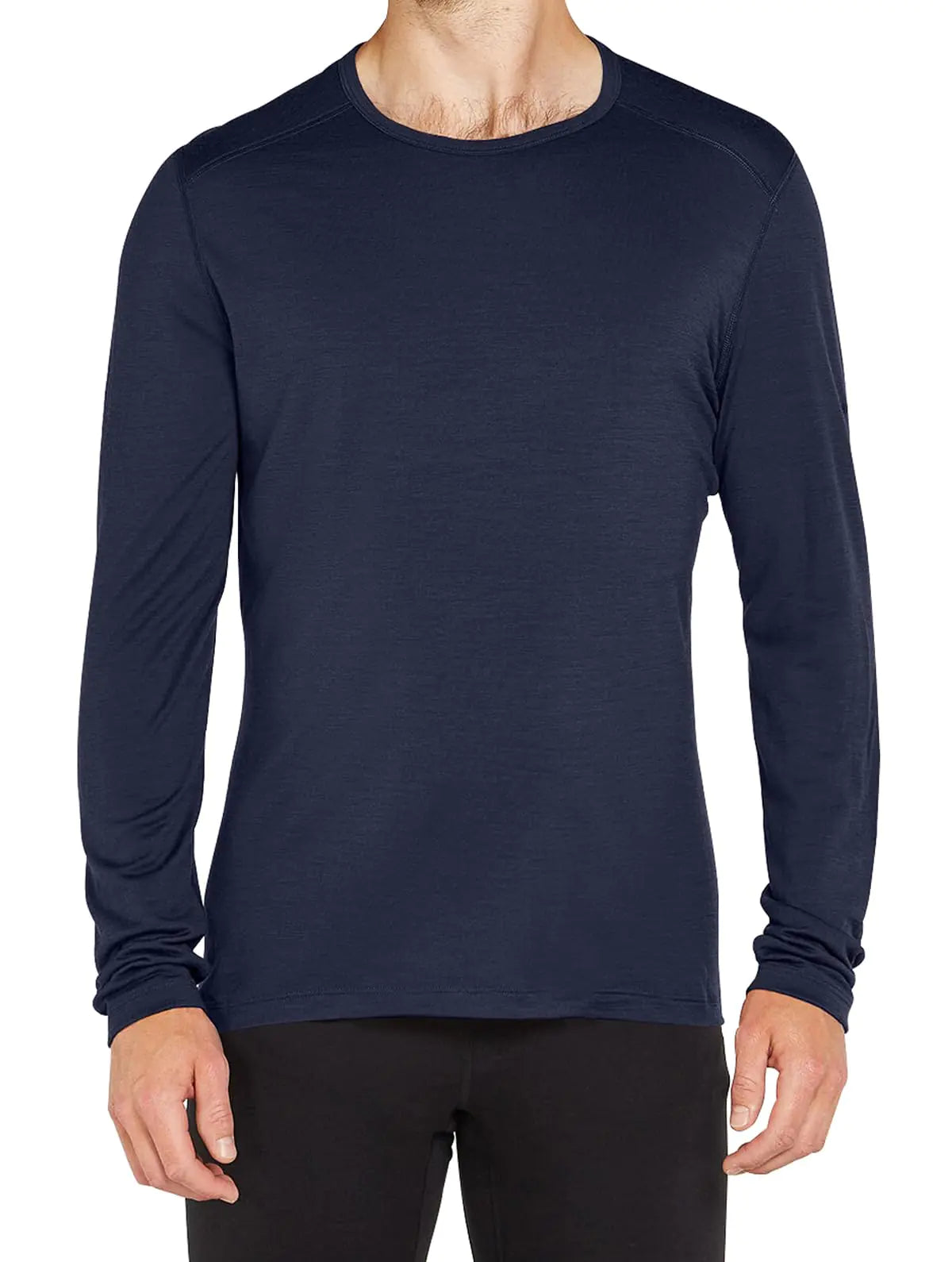 Navy merino base layer long sleeve