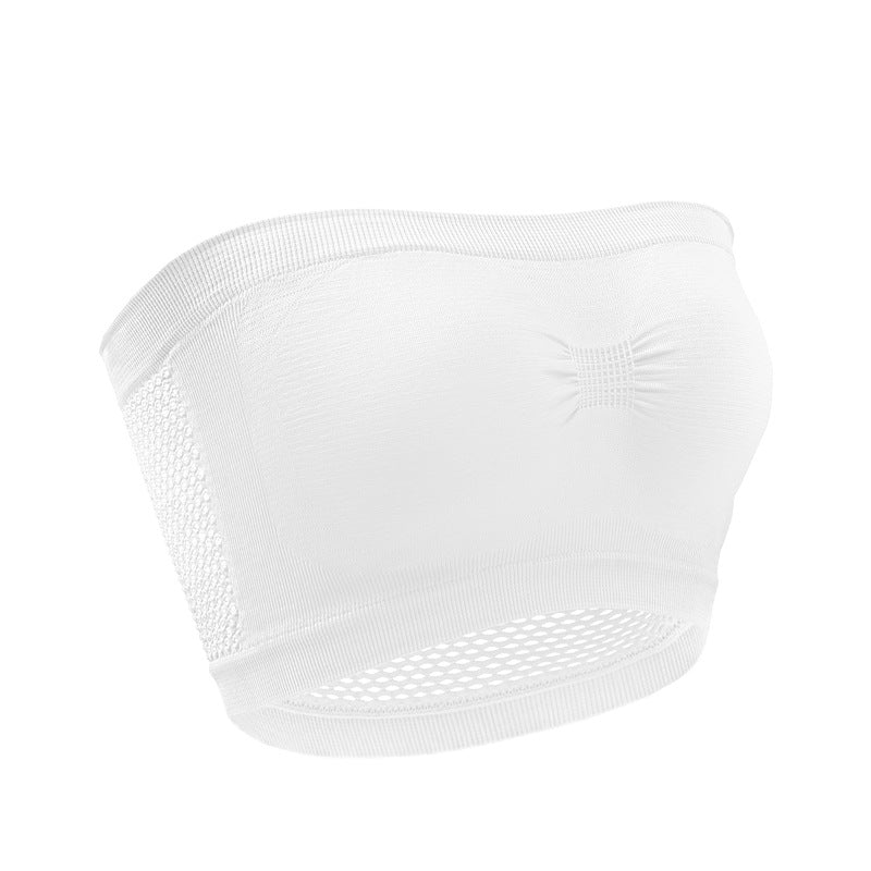 Muse · NW IN-A28 — fine-mesh strapless bralette