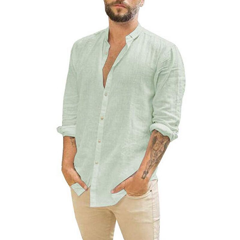 Phantom · NW SH-29 — Cotton Band-Collar Shirt