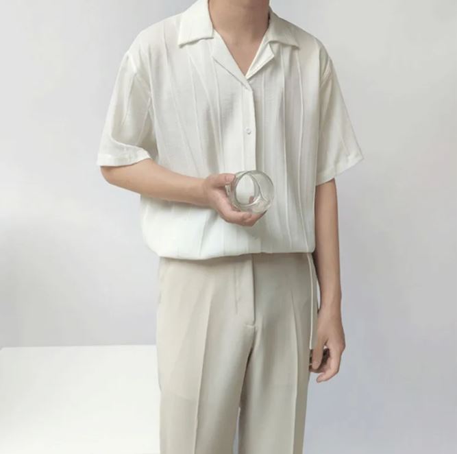 Chapple · NW SH-41 — Loose Short-Sleeve Open-Collar Shirt