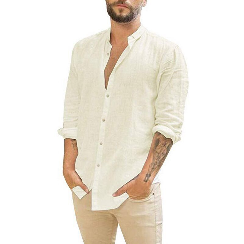 Phantom · NW SH-29 — Cotton Band-Collar Shirt