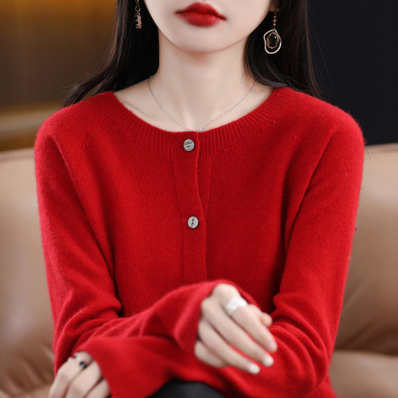 Marble · NW CA-30 — Women's Cashmere Cardigan