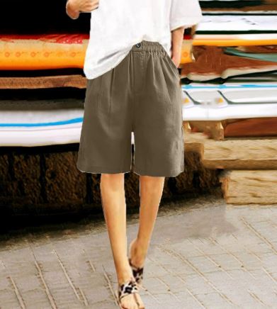 Woodside — Cropped Cotton-Linen Short
