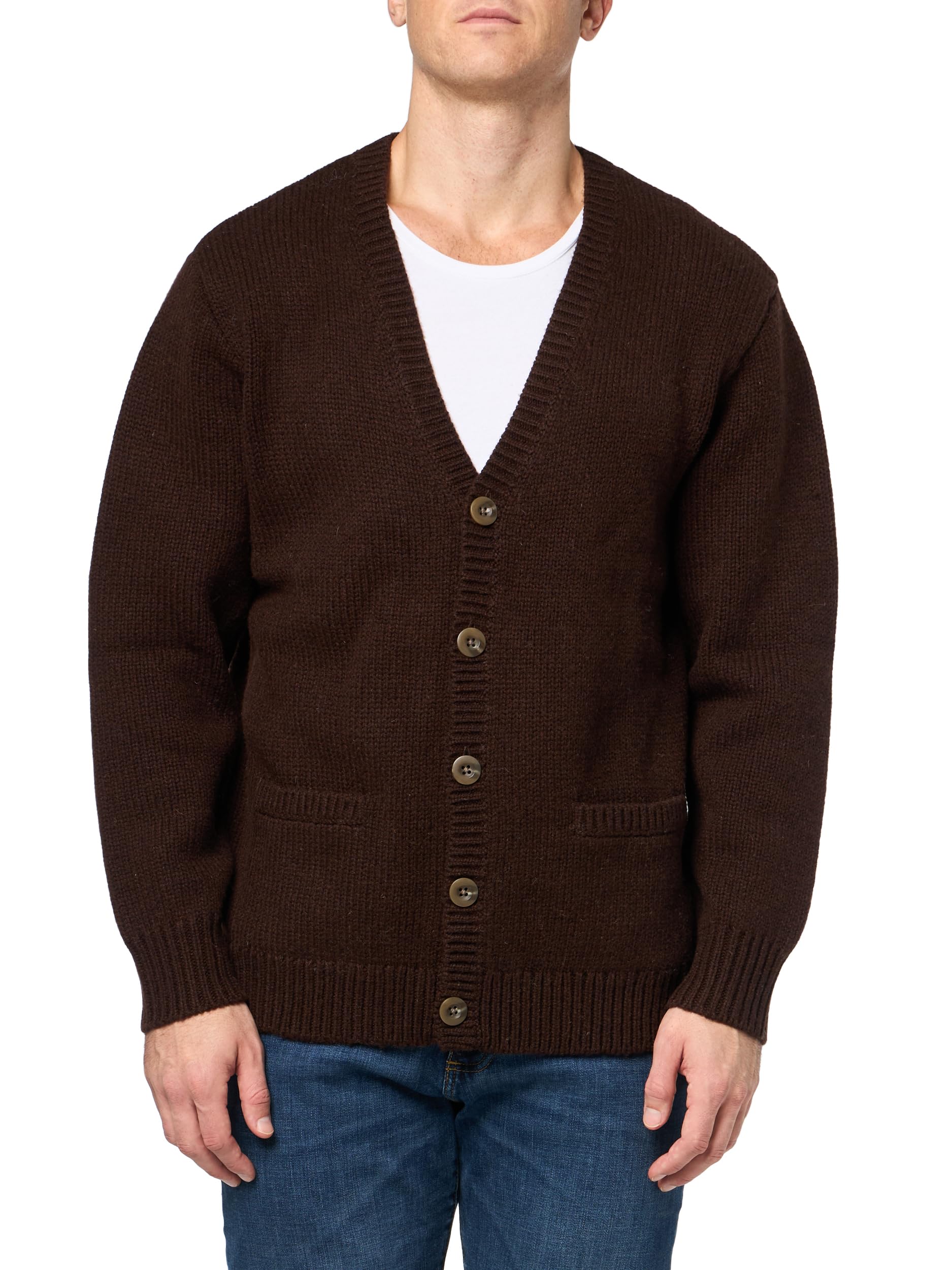 Flint · NW CD-01 — Shetland wool button cardigan