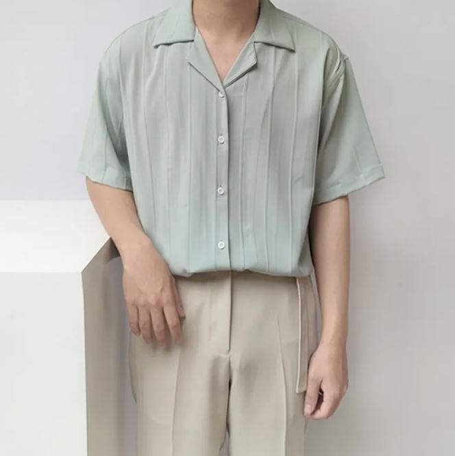 Chapple · NW SH-41 — Loose Short-Sleeve Open-Collar Shirt