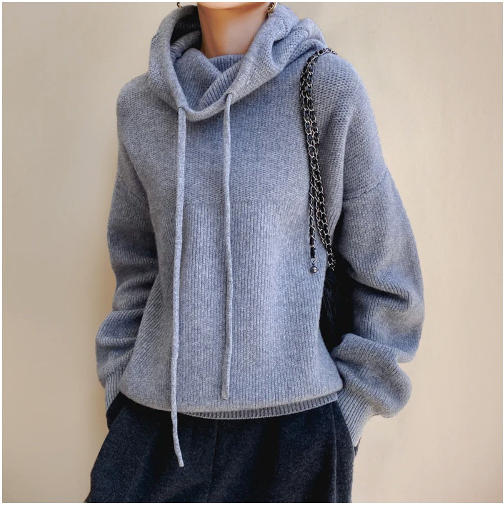 Pumice · NW CR-10 — merino-blend turtleneck
