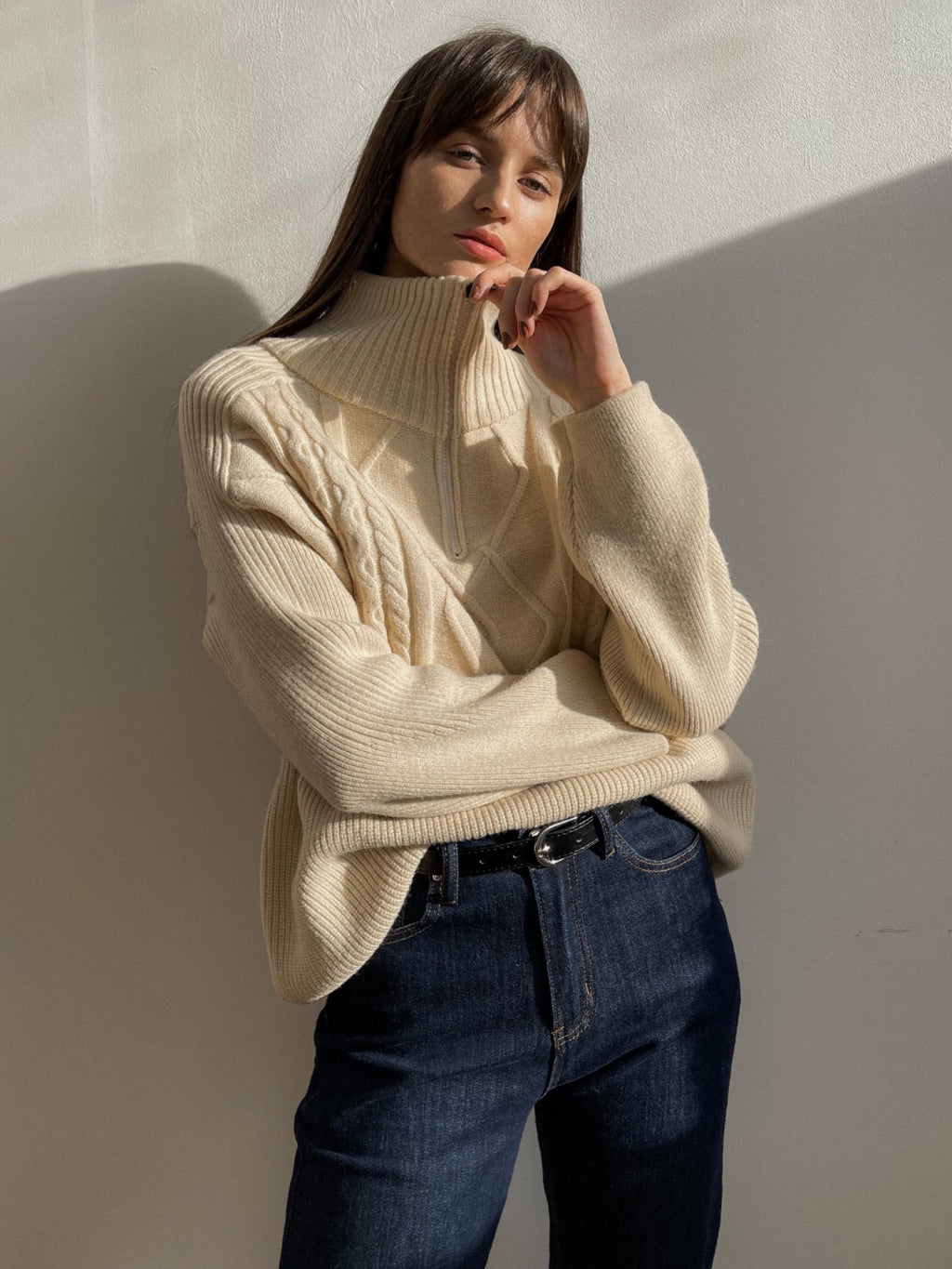 Tuart · NW KT-45 — Women's Oversized Knitted Wool Sweater