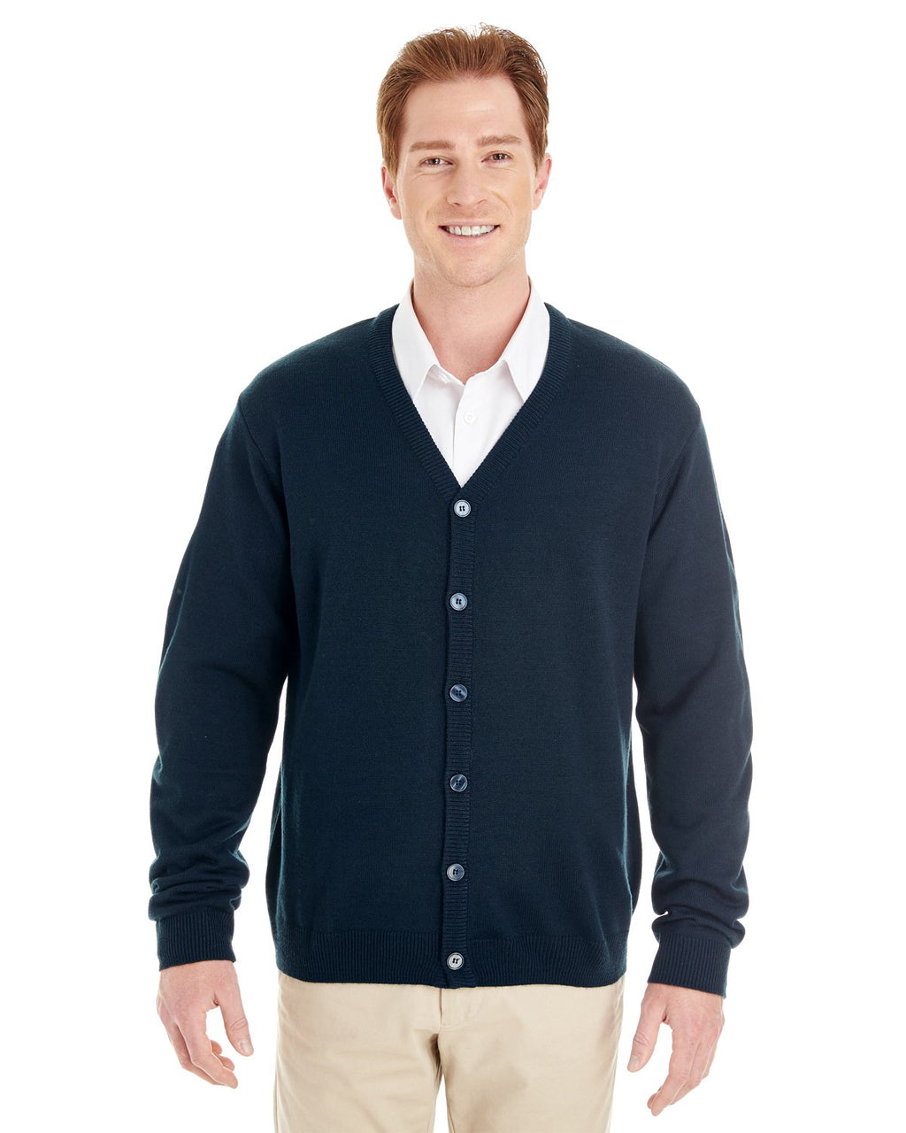 Slate · NW CD-06 — V-neck button cardigan