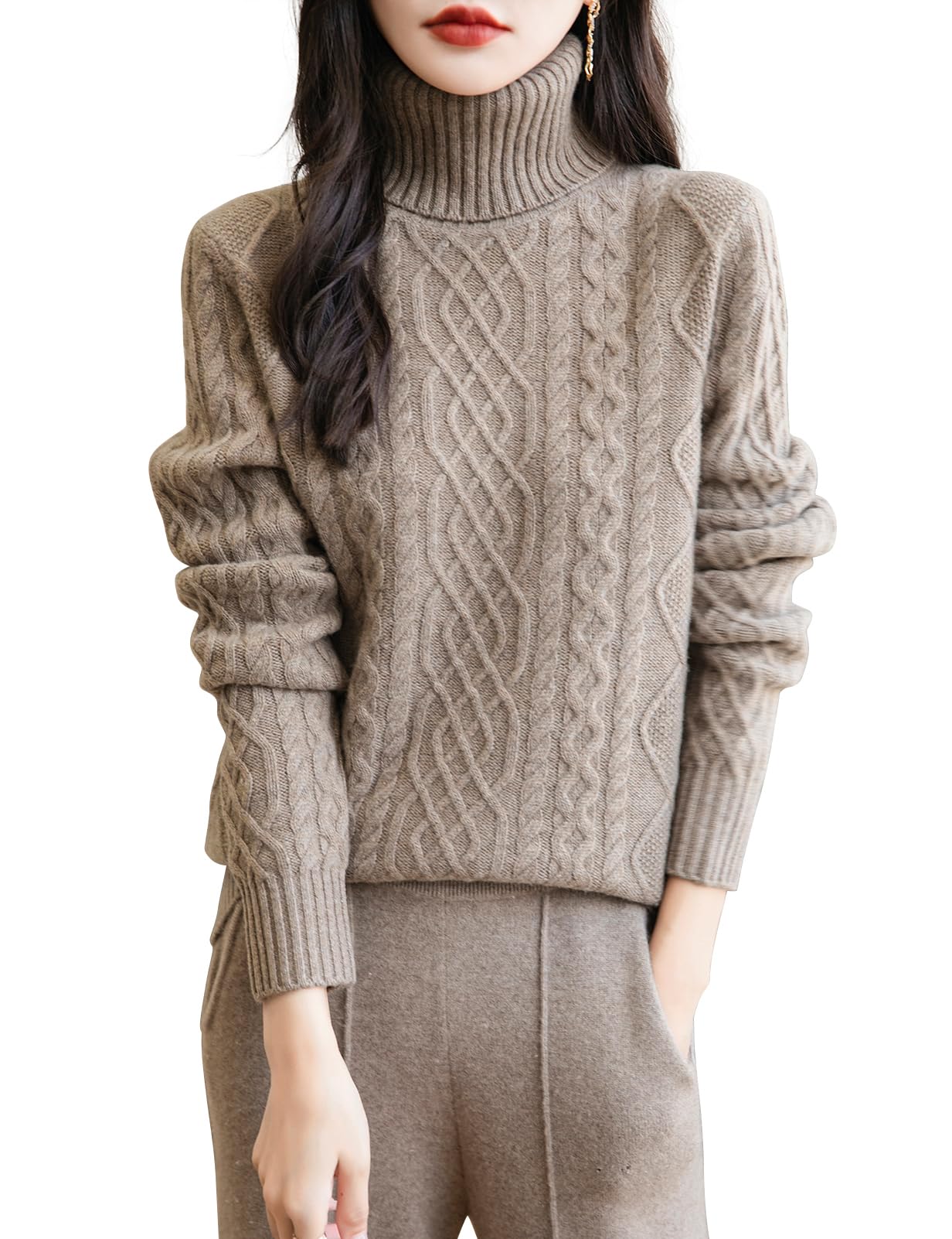 Tor · NW ME-04 — cable-knit merino roll-neck