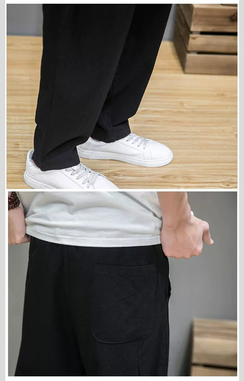 Whalers · NW TP-23 — Elastic-Waist Cotton-Linen Trouser