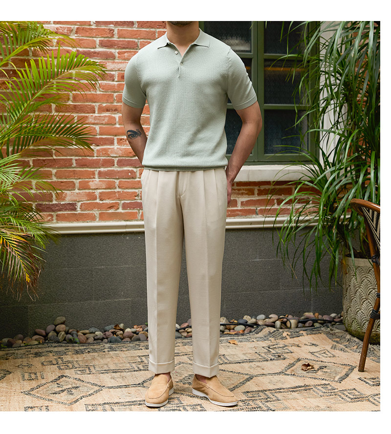 Tongue · NW KT-34 — Slim-Fit Knitted Polo