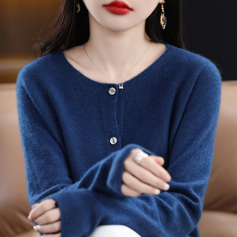 Marble · NW CA-30 — Women's Cashmere Cardigan