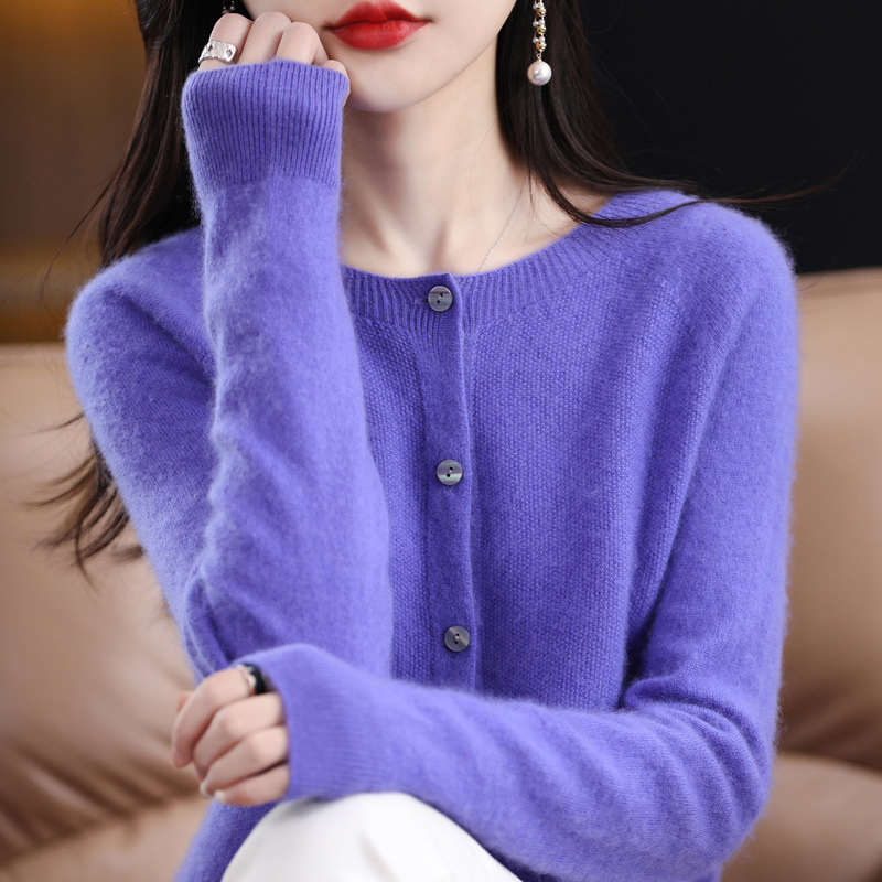 Marble · NW CA-30 — Women's Cashmere Cardigan