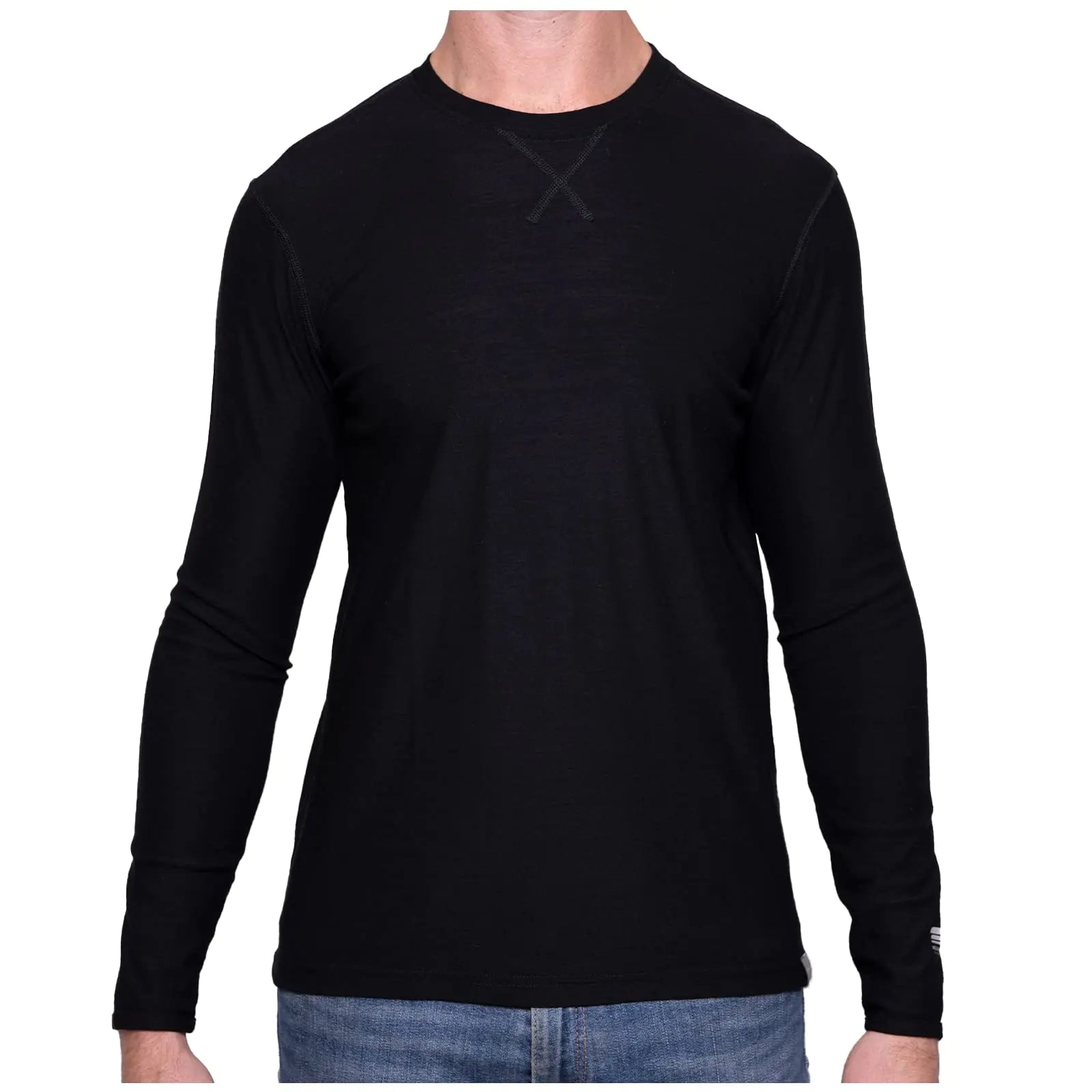 Black merino base layer long sleeve