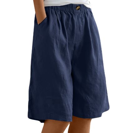 Woodside — Cropped Cotton-Linen Short