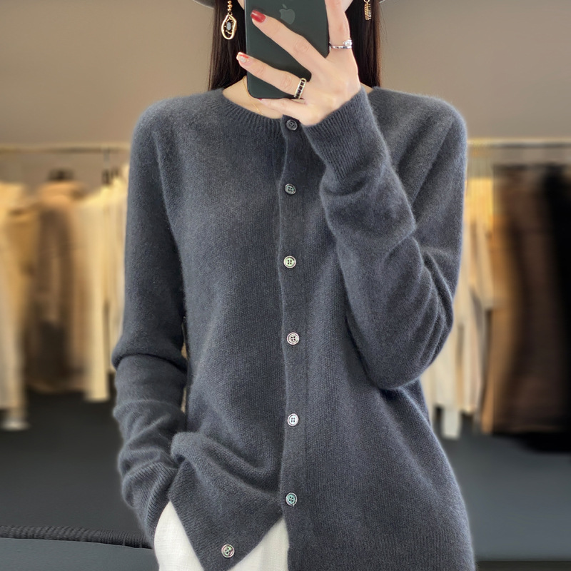 Marble · NW CA-30 — Women's Cashmere Cardigan