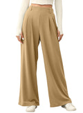 Sand · NW LD-19 — Waffle Wide-Leg Trousers