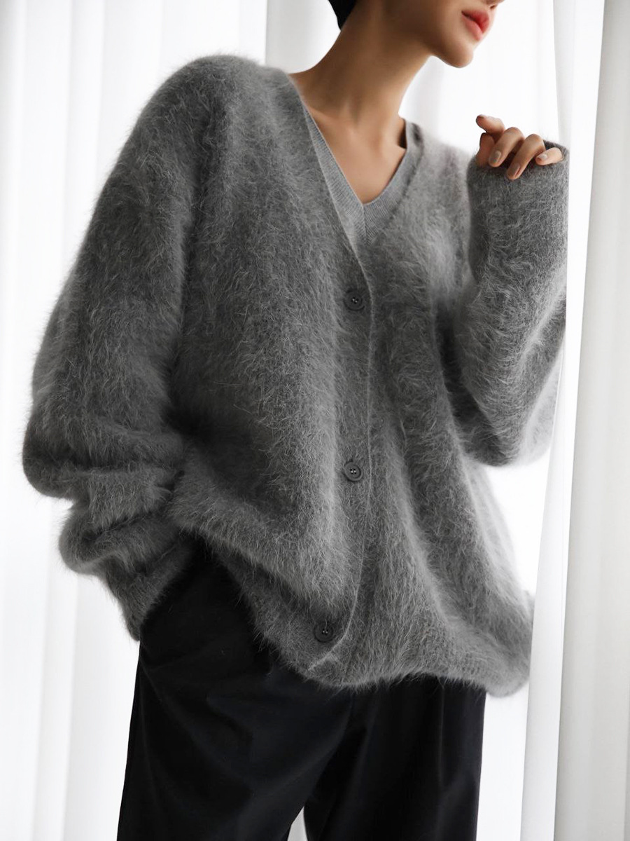 Granite · NW CA-31 — Luxe Cashmere Cardigan