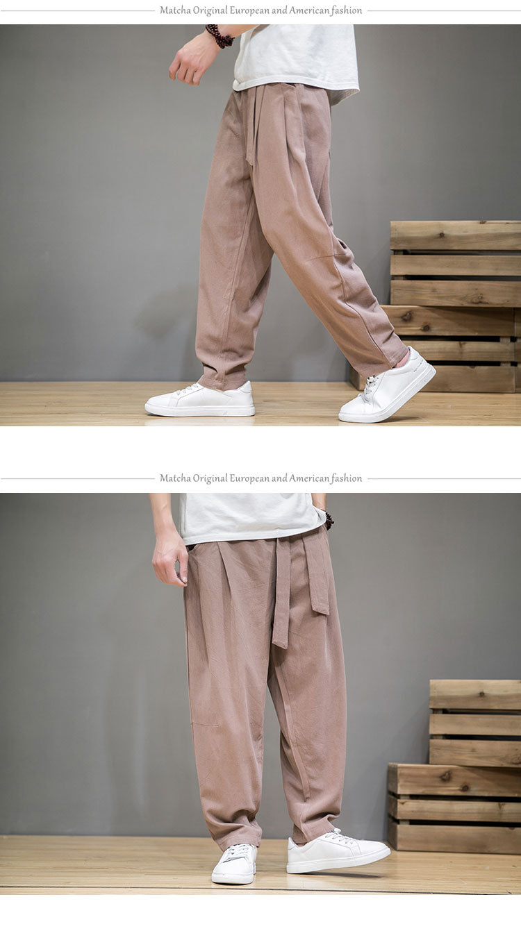 Whalers · NW TP-23 — Elastic-Waist Cotton-Linen Trouser