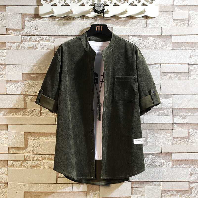 Grey River · NW SH-35 — Corduroy Overshirt with Patch Pockets
