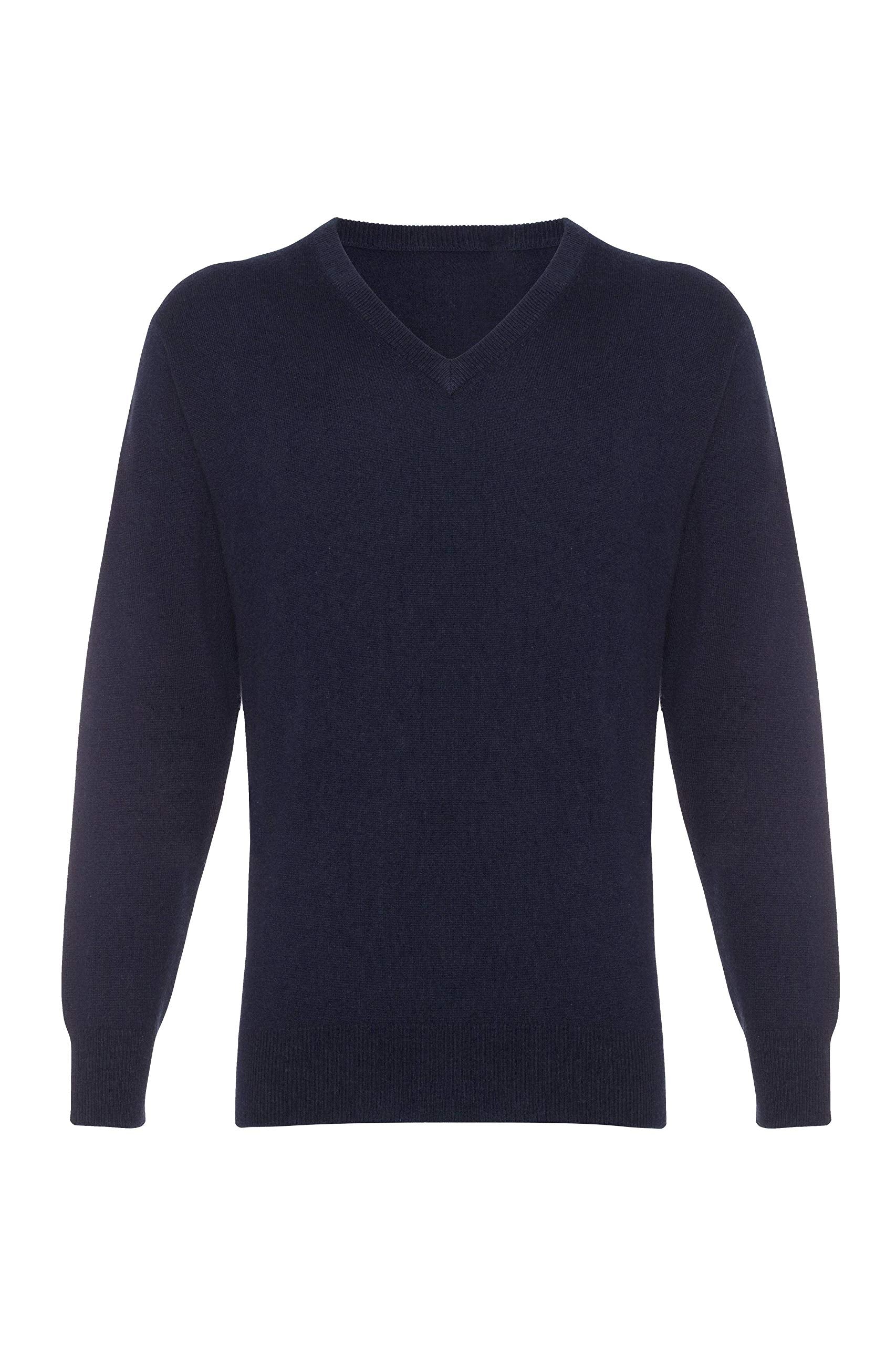 Cairn · NW CA-46 — Navy Cashmere V-Neck
