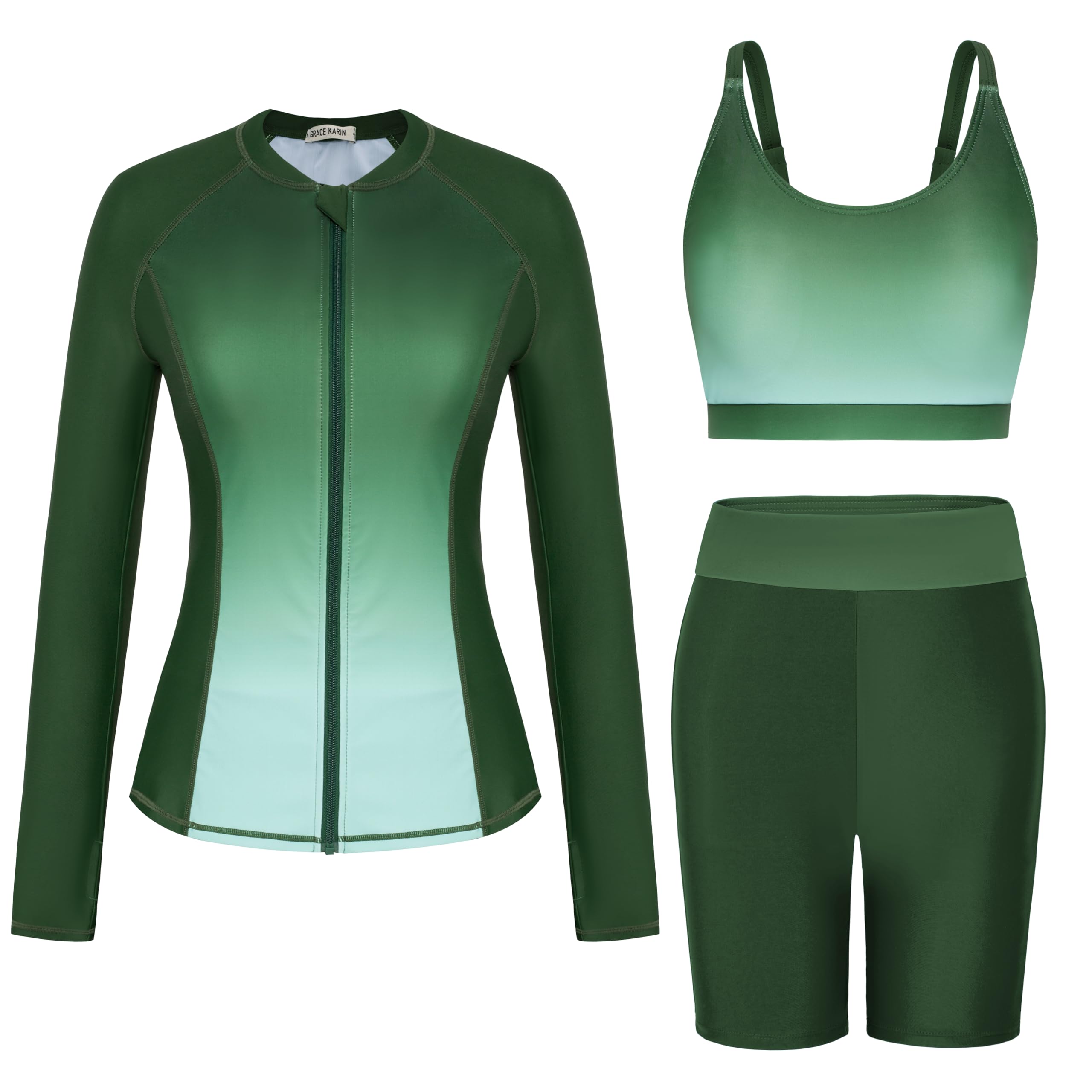 Nova · NW RC-B07 — zip-front long-sleeve athletic one-piece