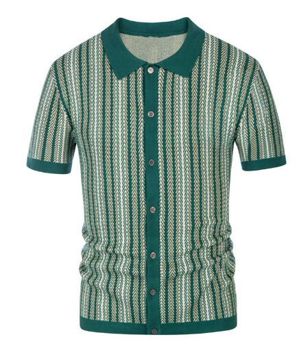 Sheoak · NW KT-40 — Men's Short-Sleeve Knitted Polo