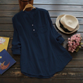 Aire Valley · NW SH-23 — Cotton Band-Collar Long Shirt