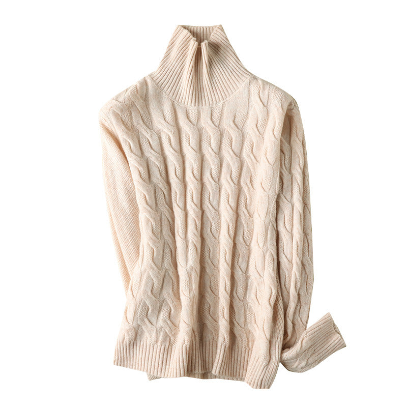 Quarry · NW CA-16 — Women's Solid Turtleneck Cashmere