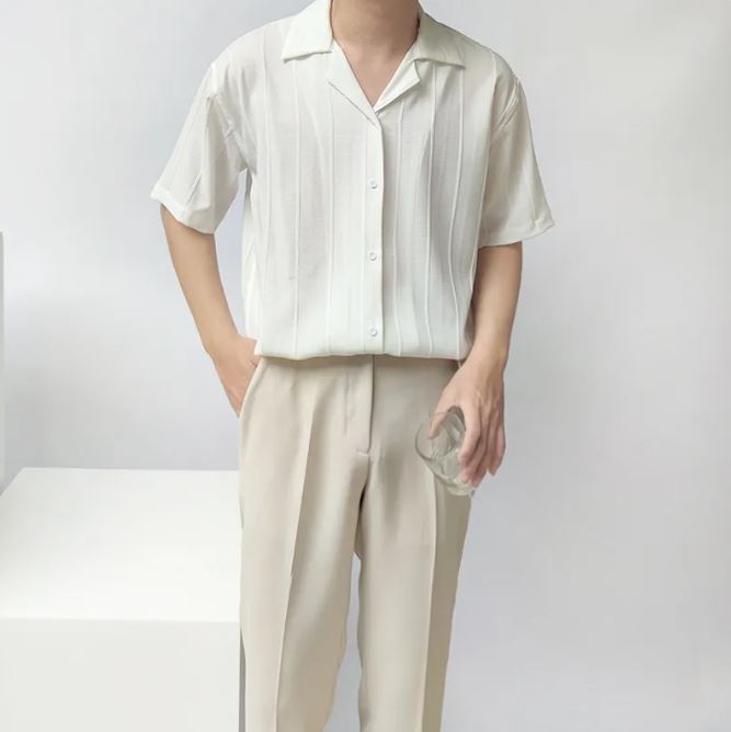 Chapple · NW SH-41 — Loose Short-Sleeve Open-Collar Shirt