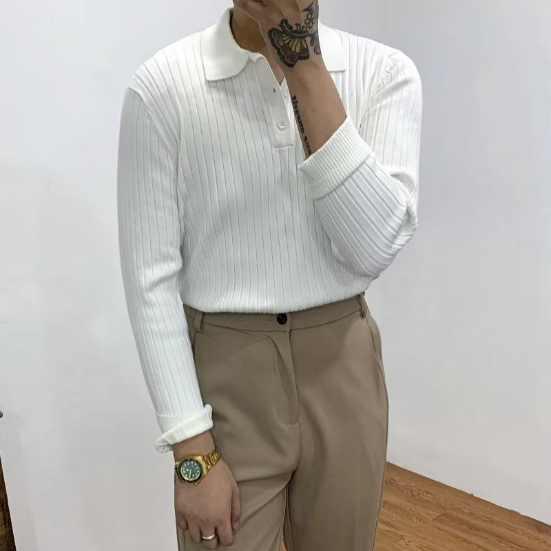 Dutton · NW KT-50 — Men's Long-Sleeve Knitted Polo