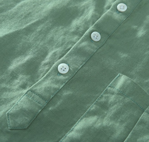 Bancoora · NW SH-50 — Cotton Short-Sleeve Band-Collar Shirt
